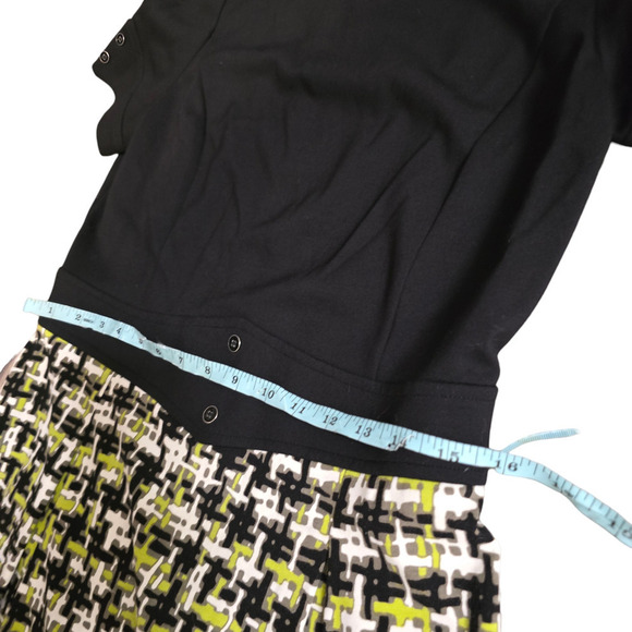 J. McLaughlin Women's Short Sleeve Abstract Print Sheath Dress Black medium - Picture 7 of 8